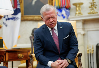 עבדאללה מלך ירדן בבית הלבן  (צילום: רויטרס)