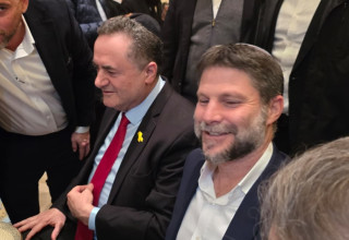 בצלאל סמוטריץ' וישראל כ"ץ (צילום: ירון קדושים)