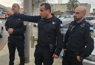 כוחות משטרה בבאר שבע (צילום: דוברות המשטרה)