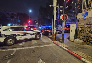 זירת הרצח ביפו (צילום: דוברות המשטרה)