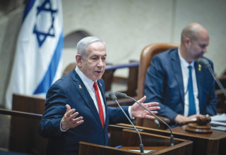 נתניהו בכנסת (צילום: חיים גולדברג פלאש 90)