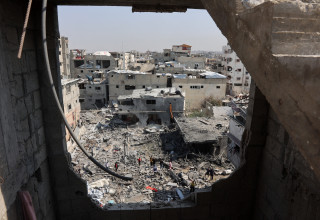 הרס בעזה לאחר תקיפות צה"ל (צילום: OMAR AL-QATTAA/AFP via Getty Images)