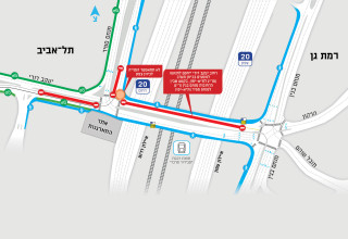 מפת עבודות גשר מודעי (צילום: באדיבות נתיבי איילון)