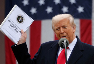 דונלד טראמפ מתייחס להעלאות המכס בקונגרס (צילום: רויטרס)