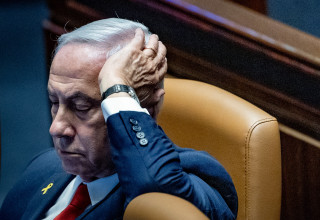 בנימין נתניהו במליאת הכנסת (צילום: חיים גולדברג, פלאש 90)