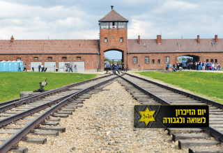 פסי הרכבת בכניסה לאושוויץ (צילום: יוסי זליגר, פלאש 90)
