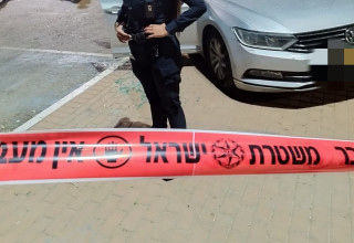 זירת רצח בלוד, ארכיון (צילום: דוברות המשטרה)