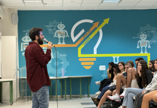 נבו שאוליאן בהרצאה (צילום:  צילום פרטי)