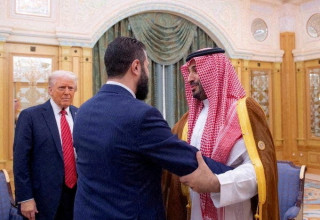 טראמפ, בן סלמאן ואל ג'ולאני בסעודיה (צילום: רויטרס)