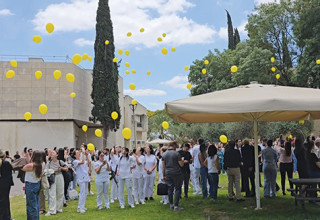 מפגן למען החזרת החטופים במכללה האקדמית יזרעאל (צילום: המכללה האקדמית יזרעאל)