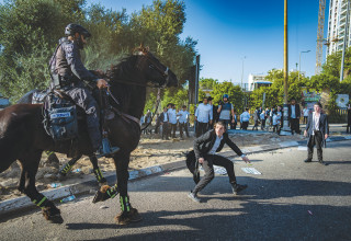 הפגנה נגד גיוס חרדים (צילום:  אריק מרמור, פלאש 90)