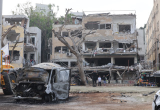 הרס בתל אביב לאחר המתקפה האיראנית (צילום: מרק ישראל סלם)