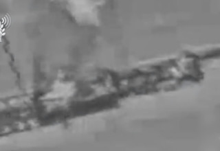 תקיפת משאיות הנושאות טילים הנוסעות ממערב איראן לטהרן (צילום: דובר צה"ל)