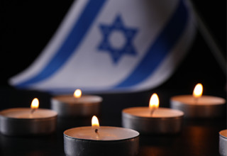 נרות נשמה, דגל ישראל (צילום: AdobeStock)