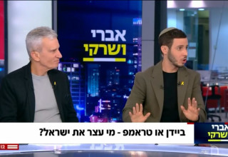 אברי גלעד ויאיר שרקי בתוכנית "אברי ושרקי" בערוץ 12 (צילום: צילום מסך ערוץ 12)