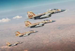 מטוסי הקרב של חיל האוויר בדרכם לגלי התקיפות באיראן (צילום:  דובר צה"ל)