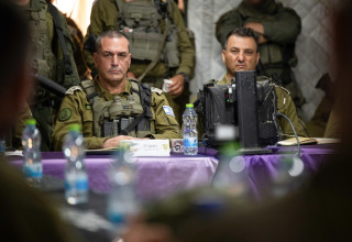 הרמטכ"ל, רב-אלוף אייל זמיר, בסיור והערכת מצב ברצועת עזה (צילום:  דובר צה"ל)