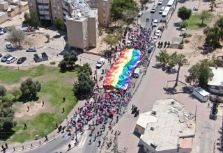 מצעד הגאווה במצפה רמון, ארכיון (צילום: משטרת ישראל)