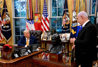 בנימין נתניהו, דונלד טראמפ (צילום:  אבי אוחיון, לע"מ)