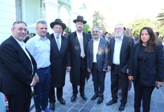 הצמרת הרבנית והעירונית של רמת גן  (צילום: דוד קשת)