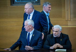 יאיר גולן, אביגדור ליברמן, יאיר לפיד, בני גנץ (צילום: יונתן זינדל, פלאש 90)