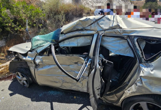 תאונת דרכים (צילום: תיעוד מבצעי מד"א)