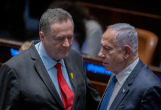 בנימין נתניהו, ישראל כ"ץ (צילום: חיים גולדברג, פלאש 90)