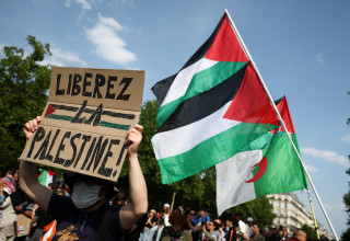הפגנה פרו פלסטינית בצרפת (צילום: REUTERS/Sarah Meyssonnier)