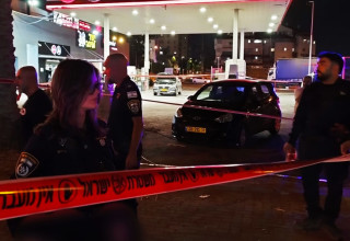 זירת רצח ברמלה (למצולמים אין קשר לכתבה) (צילום: דוברות המשטרה)