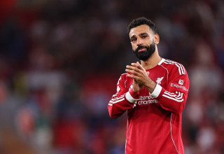 רגע שמסביר הרבה. סלאח דומע לאחר השריקה (צילום: Getty images)