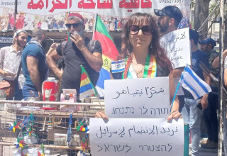 מחאת הדרוזים בסוריה (צילום: רשתות ערביות)