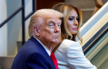 דונלד טראמפ ומלניה טראמפ, הגיעו לעצרת האו"ם (צילום: REUTERS/Kylie Cooper)