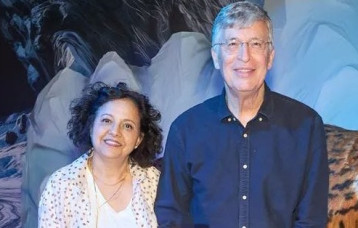 אבשלום קור ואשתו (צילום: שוקה כהן)