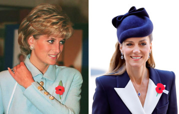 קייט מידלטון והנסיכה דיאנה (צילום: JOHNNY EGGITT/AFP via Getty Images,  Max Mumby/Indigo/Getty Images)