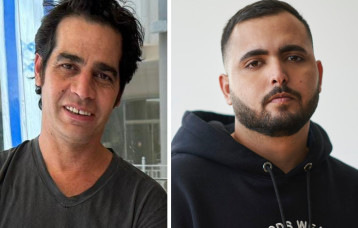 אושר כהן, אביב גפן (צילום: שי כהן־ארבל,דוברות קיבוץ בארי)