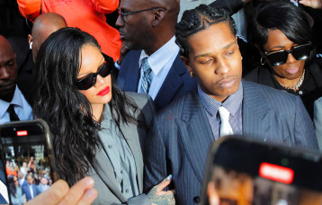 אייסאפ רוקי וריהאנה בבית המשפט (צילום: רויטרס)