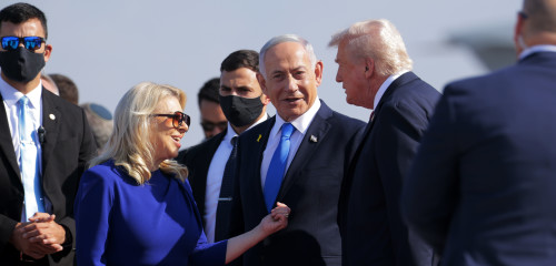 בנימין נתניהו, דונלד טראמפ (צילום: JACK GUEZ/AFP)