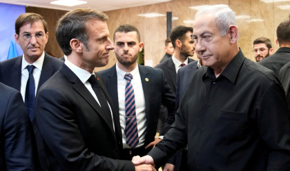 בנימין נתניהו ועמנואל מקרון (צילום: רויטרס)