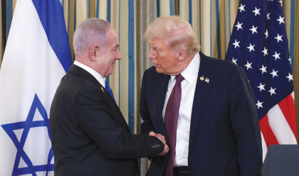 דונלד טראמפ ובנימין נתניהו בבית הלבן (צילום: רויטרס)