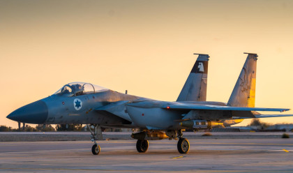 מטוס F-15 של חיל האוויר חוזר מאיראן  (צילום: דובר צהל)