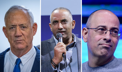 ירון זליכה, דדי שמחי, בני גנץ (צילום: פלאש 90)