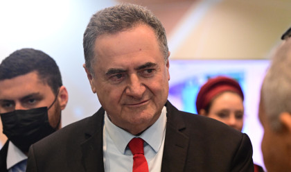 שר הביטחון ישראל כ"ץ באקספו (צילום: אבשלום ששוני)