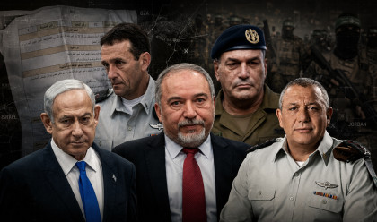 גדי איזנקוט, אביגדור ליברמן, בנימין נתניהו, אייל זמיר, הרצי הלוי (צילום: פלאש 90,רויטרס)