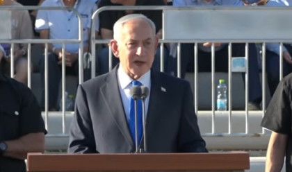 ראש הממשלה בנימין נתניהו בטקס סיום קורס טיס (צילום: דובר צה"ל)