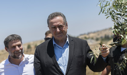 ישראל כ"ץ ובצלאל סמוטריץ' (צילום: חיים גולדברג פלאש 90)