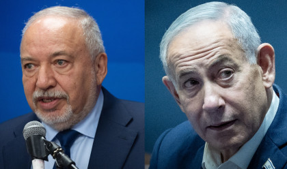 אביגדור ליברמן, בנימין נתניהו (צילום: יונתן זינדל, פלאש 90)
