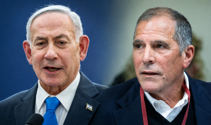 פנחס עידן, בנימין נתניהו (צילום: נועם רבקין פנטון פלאש 90,חיים גולדברג פלאש 90,בינה מלאכותית)