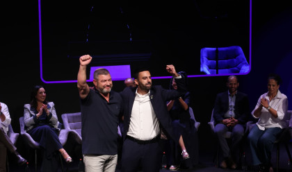 השקת מפלגת "עמך ישראל", יוסף חדאד, עופר וינטר (צילום: מרק ישראל סלם)