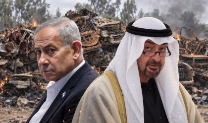 נתניהו, בן זאיד, אזהרת השבעה באוקטובר (צילום: בינה מלאכותית,משה שי,צילום מסך קשת 12, Arie Leib Abrams/Flash90, יונתן זינדל פלאש 90,רויטרס)