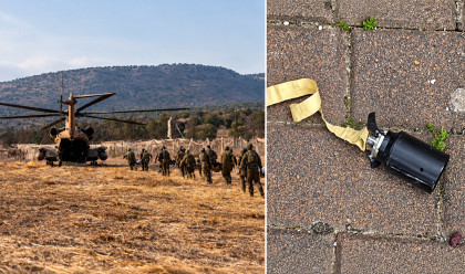 פצצת המצרר שהתפוצצה ברכס רמים, זירת האירוע (צילום: שימוש לפי סעיף 27א',דובר צהל)